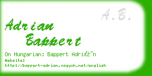adrian bappert business card